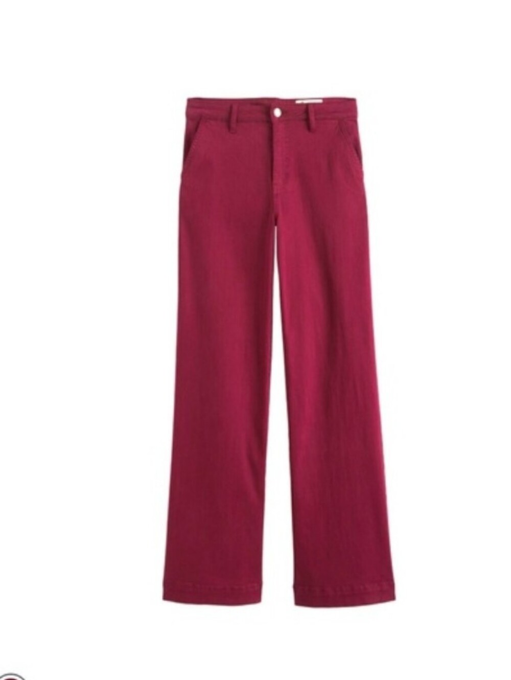 Cosmic Blue Love Maroon Straight-Leg Pants, Size 31